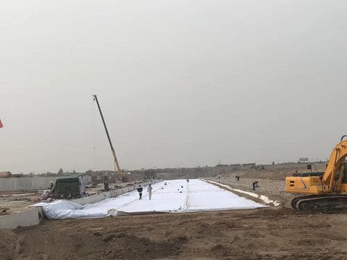 復(fù)合膜施工現(xiàn)場